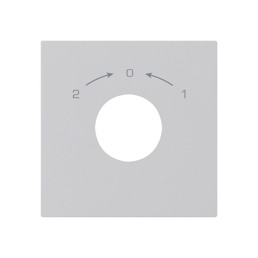 Frontset für Schlüsselschwenktaster 60×60mm kallysto 1->0<-2 hellgrau