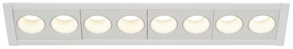 EB-LED-Deckenleuchte SLV MILANDOS 8, 16W 1280lm 2700K 45° Aluminium weiss