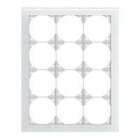 Abdeckrahmen EDIZIOdue prestige 4×3 glas weiss