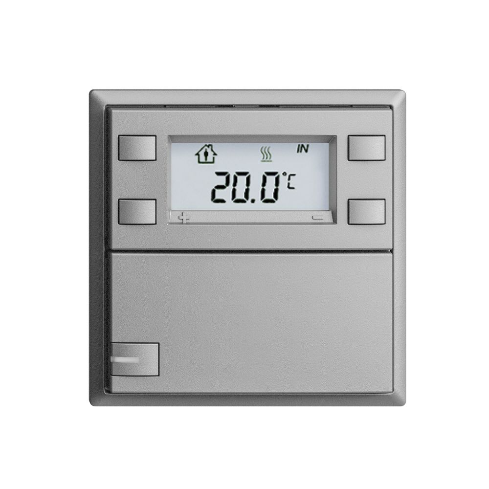 Poussoir RTH ENC KNX 1× EDIZIOdue F silver, avec LED RGB