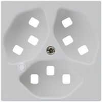 Piastra frontale per presa Hager kallysto 3×T23 illuminato H grigio chiaro