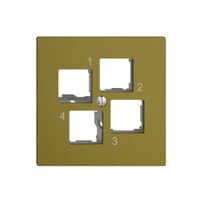 Kit di montaggio EDIZIOdue EASYNET S-One, per 4×RJ45, uscita dritta, olive