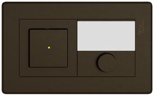 Combinaison ENC EDIZIO.liv SNAPFIX® 1×2 96×156mm inverseur+fermeur lum.brun