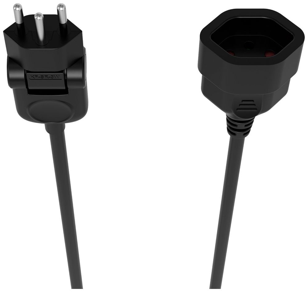 Cavo di prolunga MOVE PVC 10A 230V 3×1mm² spina T12 presa T13 3m nero