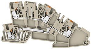 Borne d'installation Weidmüller AITB 2.5 LDT-L W/O DTLV PUSH IN 2 étages