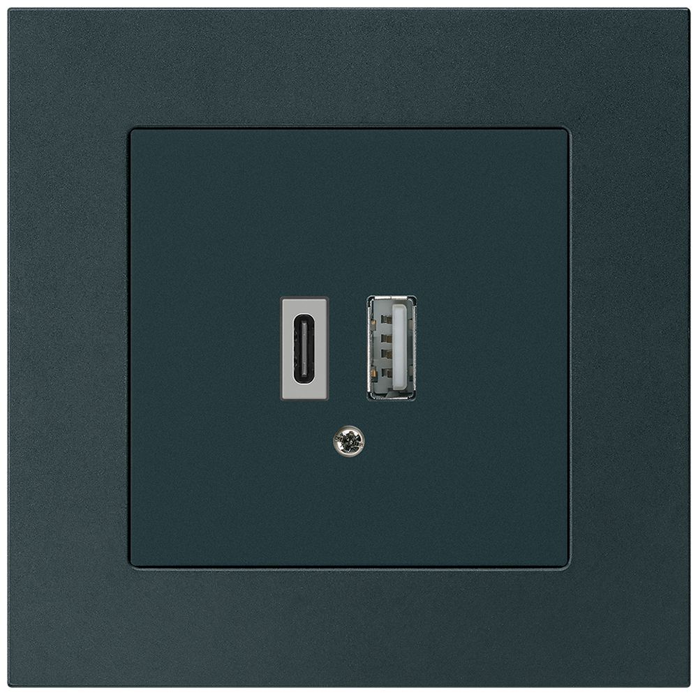 UP-USB-Ladesteckdose kallysto.pro 18W PD 1×Typ A+1×Typ C schwarz