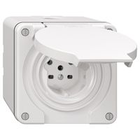 NAP-Steckdose NEVO, 1×T15, IP21, weiss