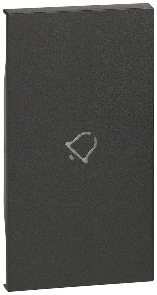 Cache de touche Living Now 2 modules illuminable avec symbole sonnerie noir