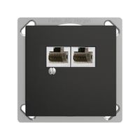 Boîte INC 2×RJ45/s 4P sép.no, EDIZIOdue R&M swissline