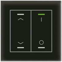 UP-Taster KNX RGBW MDT GTL-2TCS.02S 2T/4B Temp Glas schwarz "Jalousie"-"I/O"