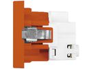 FLF-Steckdose A. Steffen 1×Typ 23 16A 250V 62.5mm×37.5mm orange