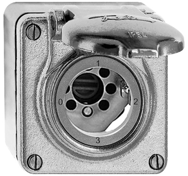 Interruttore rot.bagn.5/2P Al nat.p.serrat.di sicr.s.cilind