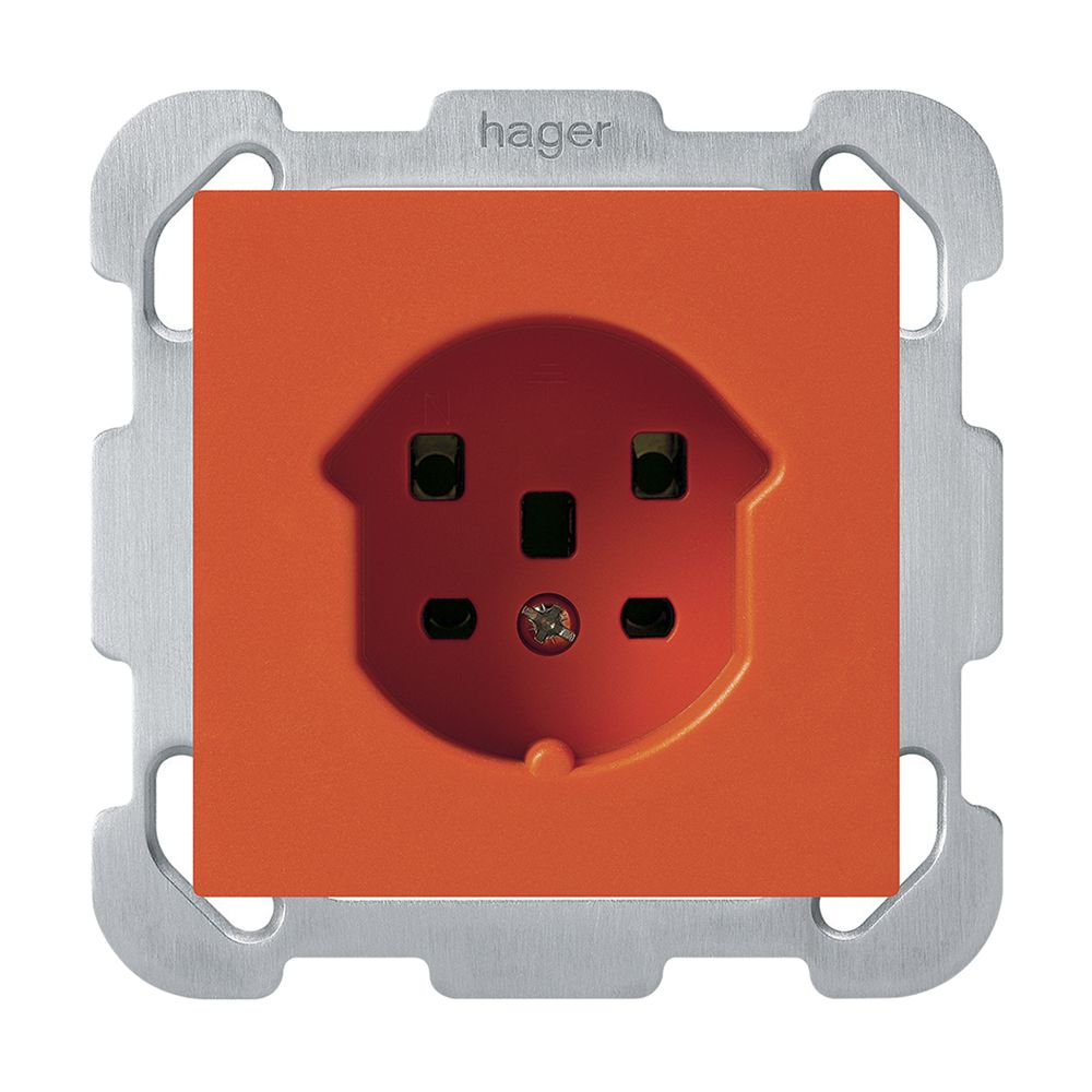 UP-Steckdose HA kallysto Typ 25 mit Steckklemmen orange