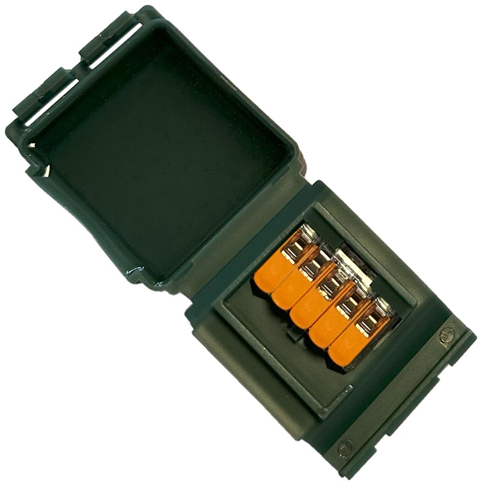 Verbindungsmuffe SUPERBLOCK 5W mit Gel 5×2.5mm² 32A 57×47×26mm IPX8 sz