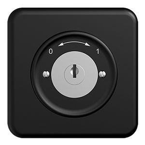 Contact pivotant ENC 0<-->1 STANDARDdue noir avec serrure de sûreté