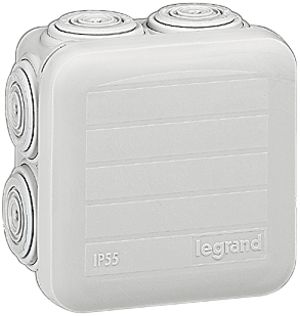 Boîte de dérivation AP PLEXO vide 65×65mm gris