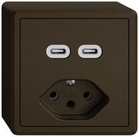 AP-USB-Ladesteckdose EDIZIO.liv SNAPFIX® USB C+C/T13 3A 230VAC br