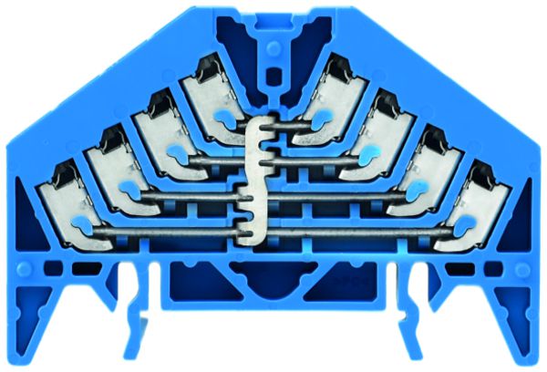 Borne de distribution de potentiel Weidmüller PPV 4L PUSH IN TS35×7.5 bleu