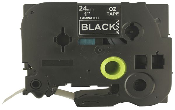 Schriftbandkassette kompatibel zu OZE-355, 24mm×8m, schwarz/weiss