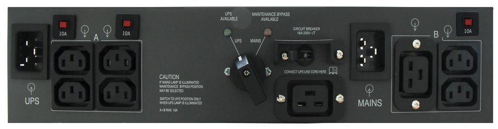 Bypass ABB per alimentazione UPS PowerValue 11 RT G2, con PDU 16 A