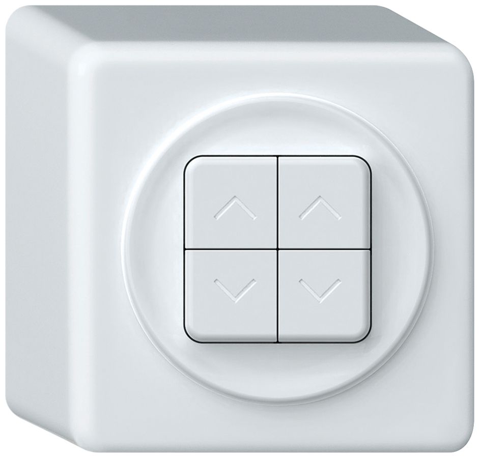 Interrupteur stores AP origin 2P 4×touches 88×88×54mm blanc