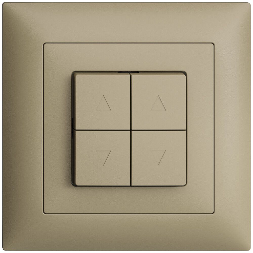 Kit frontal ENC EDIZIOdue FMI sand pour poussoir & interrupt.stores