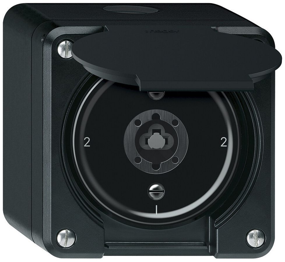 AP-Schlüsselschalter robusto Wechselschalter 16A 250V 86×86mm schwarz