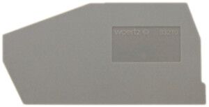 Placca d'estremita DIN35 grigio per 33200