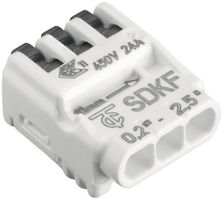 Morsetto di connessione Electro Terminal SDKF 3P 0.2…2.5mm² leve azionamento bi