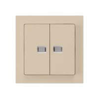 Frontset kallysto beige mit 2 Linsen 60×60mm