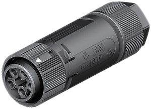 Buchsenteil Wieland RST16I5 S B1 ZT6 SW, 5L 250V/400V 16A, schwarz