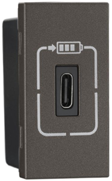 EB-USB-Ladesteckdose MOS 1×Typ-C, 1.5A 5V=7.5W, 1 Modul, magnesium