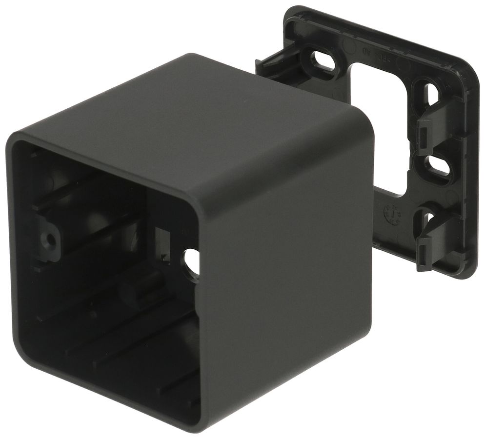Boîtier AP MAX HAURI 1×1 65×65×65mm anthracite