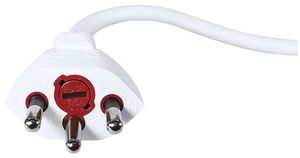 Verlängerungskabel Steffen Td 3×1mm² 5m T12/T13 mit Feinsicherung weiss