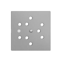 Kit frontal EDIZIOdue silver 60×60mm 3×T12, lentille,