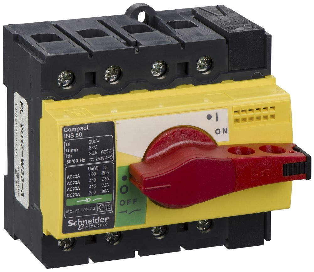 Interruttore di carico INS Schneider Electric NS-I 80 4L gi/ro
