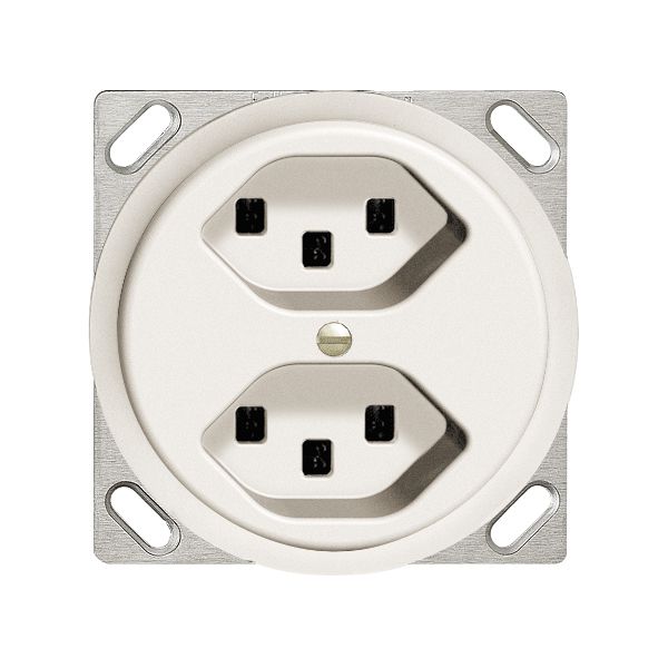 EB-Steckdose 2×T23 16A orange FH, mit Steckklemmen