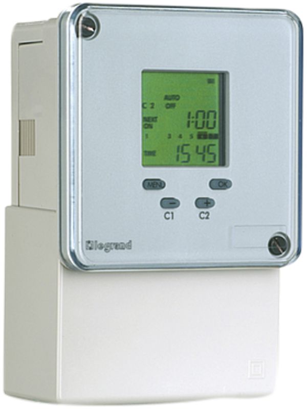 AP/EB-Wochenschaltuhr Legrand MaxiRex D72/1 Plus, 1W 16A 230VAC