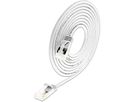 SLIM Patchkabel: 25cm, weiss, 50-Pack Cat.6A, U/FTP, LSOH, Klinke unbrechbar