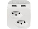 Steckdosenleiste Steffen CUBE 8×T13 2×USB-C 1.5m weiss