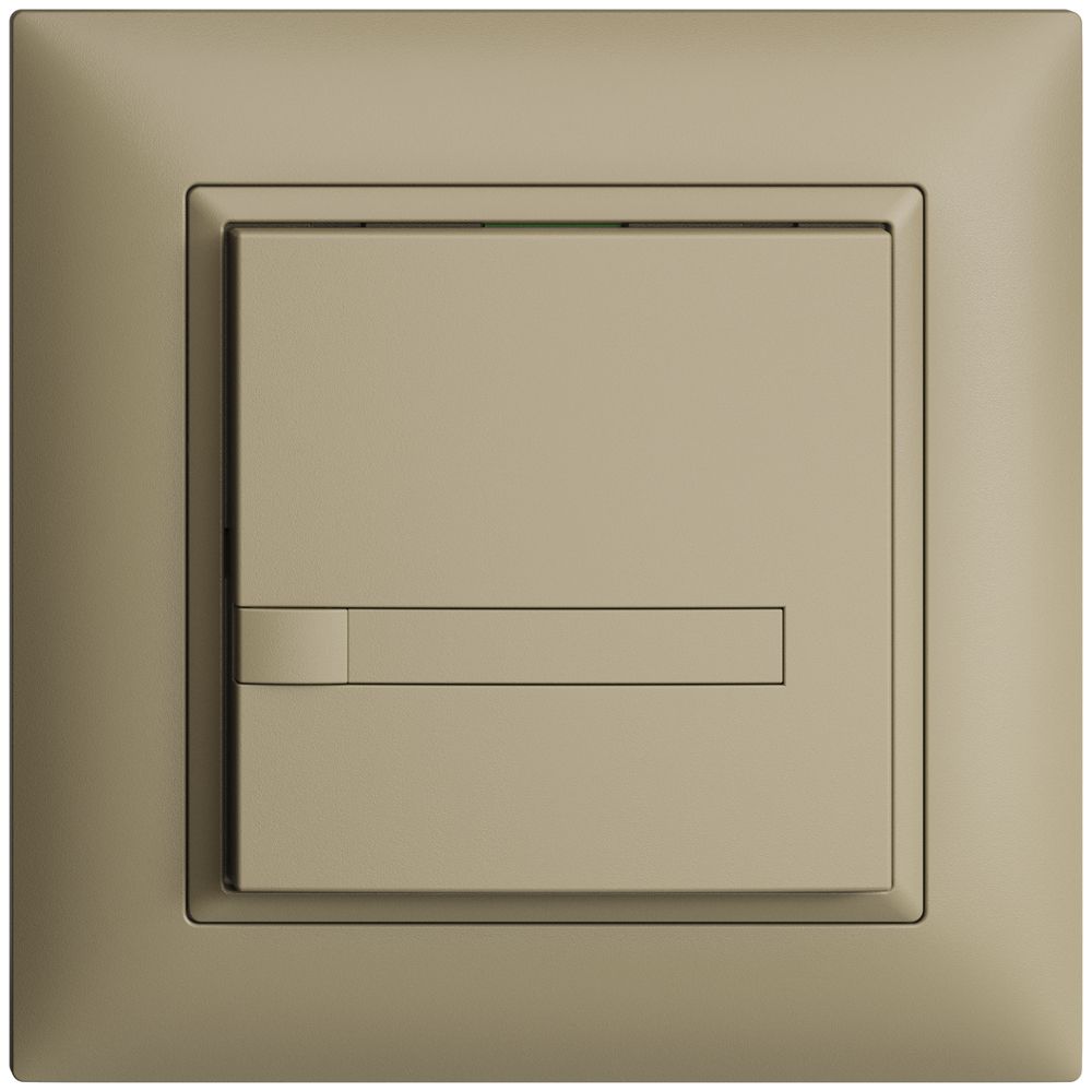 Poussoir ENC KNX 1× EDIZIOdue sand RGB sans LED avec insert papier