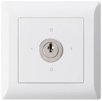 UP-Drehschalter kallysto.line 0/1L weiss mit Schloss Kaba 8
