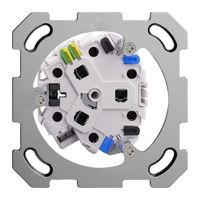 Einsatz Steckdose FH 3×T13 weiss mit LED grün