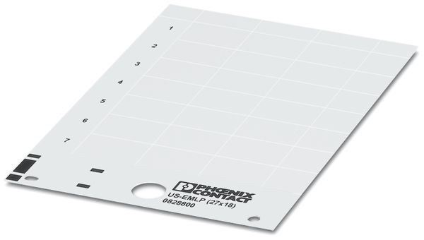 Étiquette matière synthétique US-EMLP blanc 85.6×54mm, autocol.