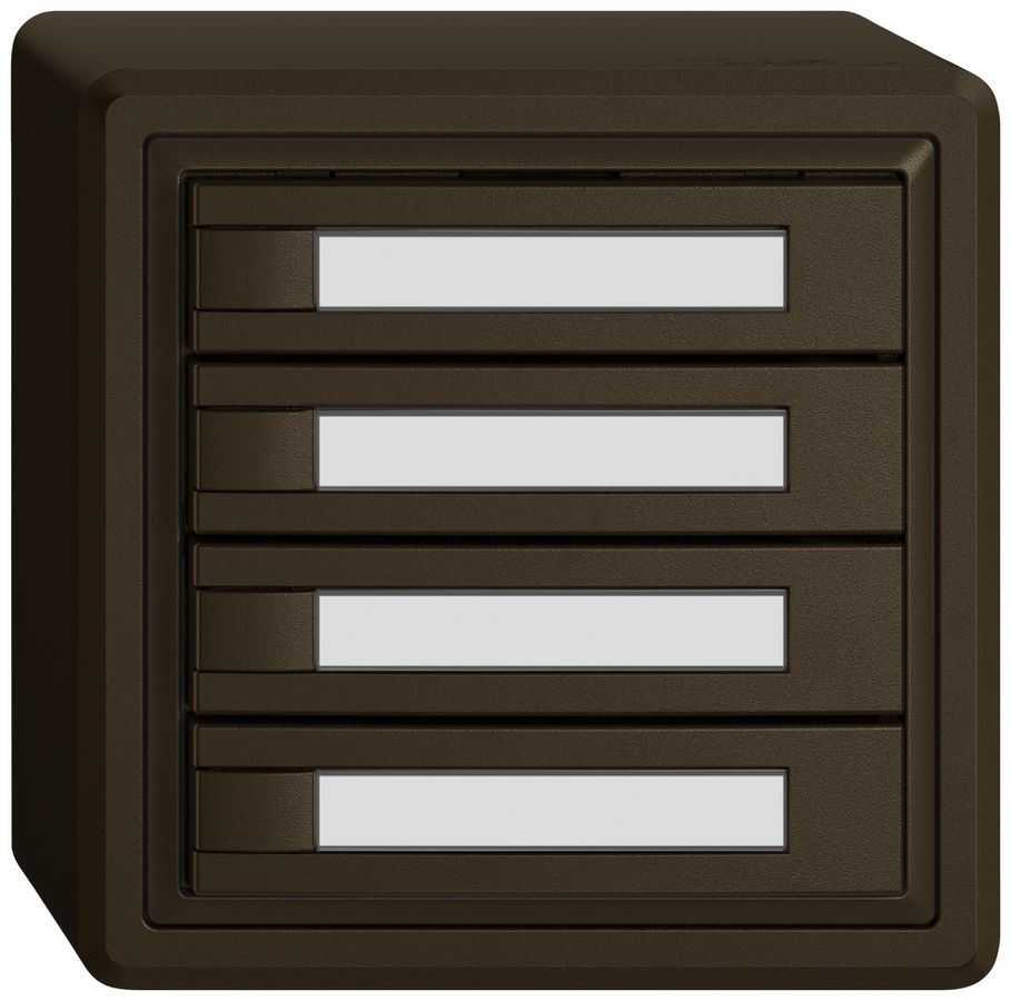 AP-Universaltaster EDIZIO.liv UNI SNAPFIX® 12…48V o.LED 4× 1-Tbed.Pap.br