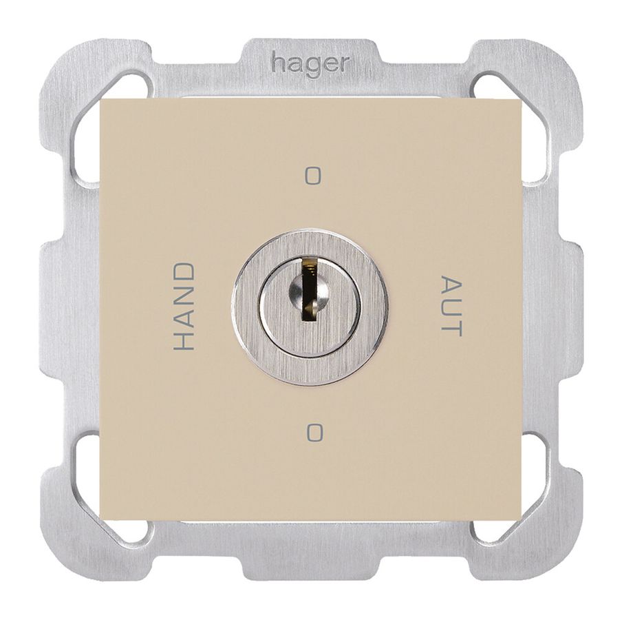 Interruttore rotativo INC 0-Hand-0-Aut. kallysto 2/1L beige con serratura