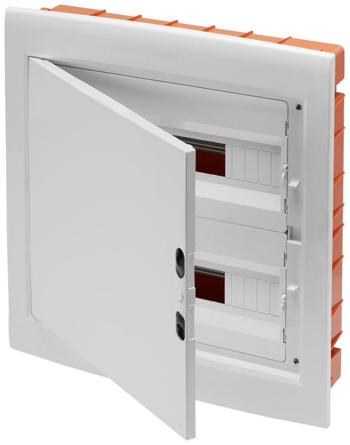Coffret d.distribution ENC Gewiss 40 CDI 2 rangées 18UM porte IP40 465×505×101mm