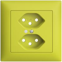 UP-Frontset EDIZIOdue lemon 88×88mm 2×T13 mit Linse