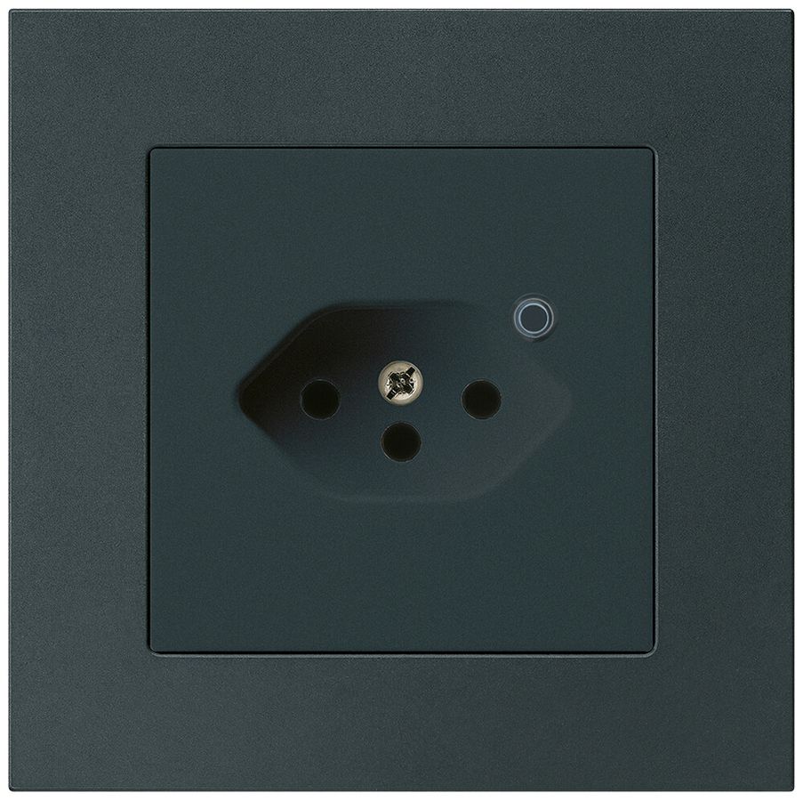 UP-Steckdose Hager kallysto.pro 1×T13 beleuchtet C schwarz