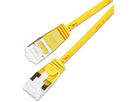 SLIM Patchkabel: 50cm, gelb, 90-Pack Cat.6A, U/FTP, LSOH, Klinke unbrechbar